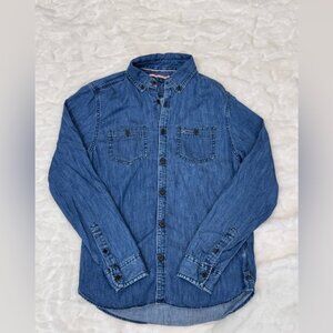 Tommy Hilfiger long-sleeve button-down denim shirt size medium